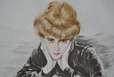 Paul César HELLEU : La duchesse allongée, Héliogravure originale (photo de détail 3) - Crédit photo : Galerie Art.Paris