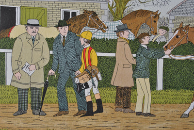 Vincent HADDELSEY : Le favori à Longchamp, Lithographie originale (photo de détail 7) - Crédit photo : Galerie Art.Paris