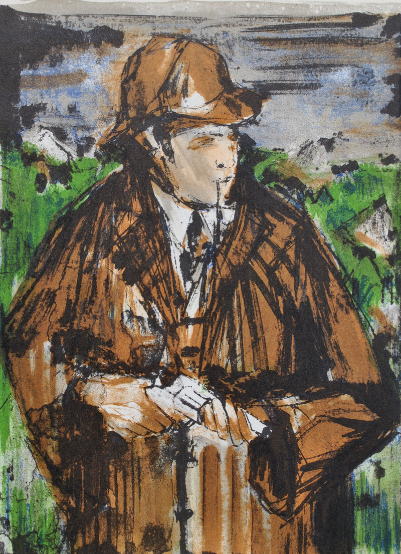 Pierre LETELLIER : Sherlock Holmes, Lithographie originale (photo de détail 2) - Crédit photo : Galerie Art.Paris