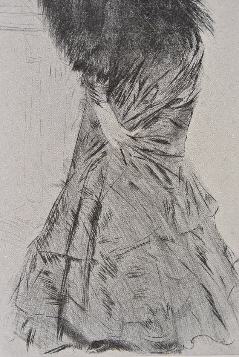 Paul César HELLEU : La robe relevée, Héliogravure originale (photo de détail 5) - Crédit photo : Galerie Art.Paris