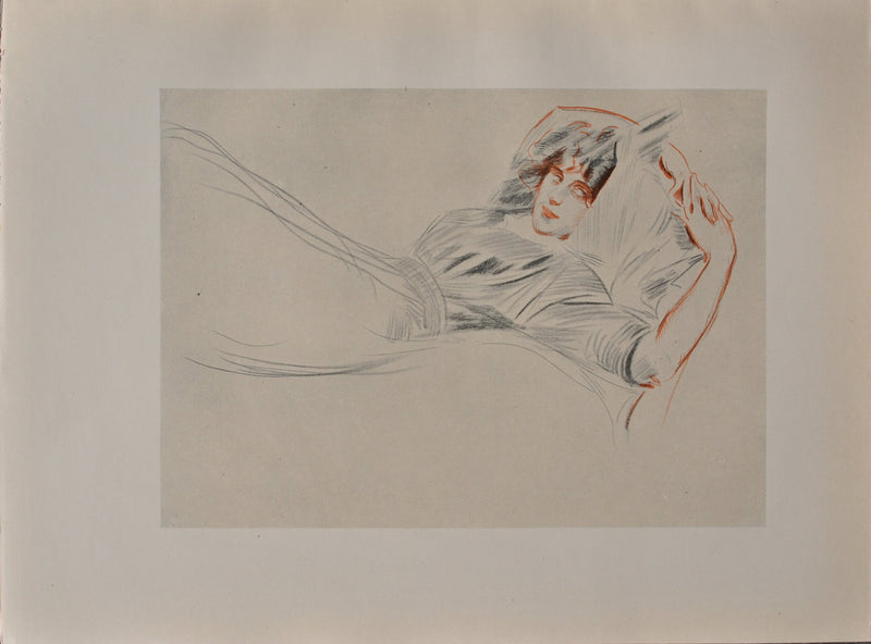 Paul César HELLEU : La dormeuse, Héliogravure originale (vue générale) - Crédit photo : Galerie Art.Paris