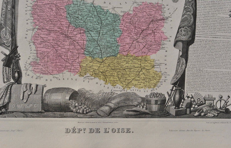 Victor LEVASSEUR : France, Carte ancienne de l&