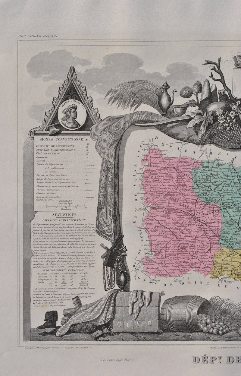 Victor LEVASSEUR : France, Carte ancienne de l&