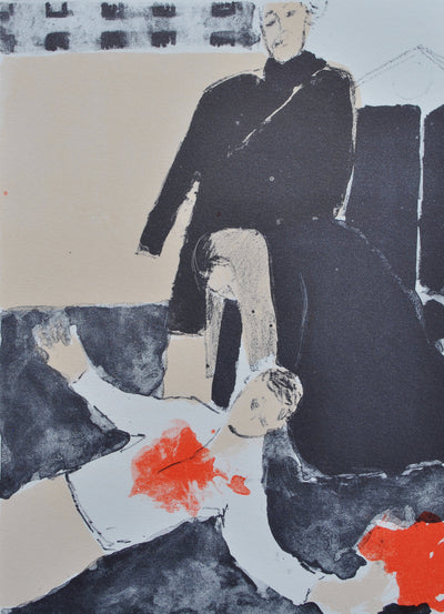 Bernard CATHELIN : Le complot, Lithographie originale (photo de détail 10) - Crédit photo : Galerie Art.Paris