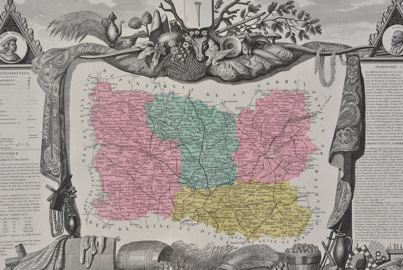 Victor LEVASSEUR : France, Carte ancienne de l&