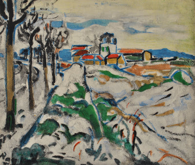 Maurice DE VLAMINCK : Les coteaux de Chatou, Lithographie originale (photo de détail 2) - Crédit photo : Galerie Art.Paris