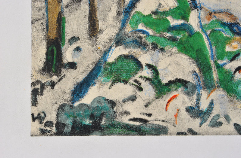 Maurice DE VLAMINCK : Les coteaux de Chatou, Lithographie originale (photo de détail 3) - Crédit photo : Galerie Art.Paris