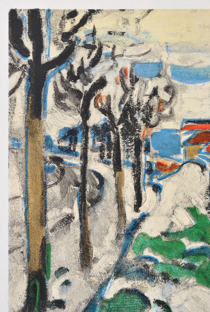 Maurice DE VLAMINCK : Les coteaux de Chatou, Lithographie originale (photo de détail 7) - Crédit photo : Galerie Art.Paris