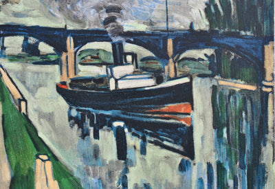 Maurice DE VLAMINCK : La Seine à Poissy, Lithographie originale (photo de détail 4) - Crédit photo : Galerie Art.Paris