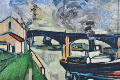 Maurice DE VLAMINCK : La Seine à Poissy, Lithographie originale (photo de détail 6) - Crédit photo : Galerie Art.Paris