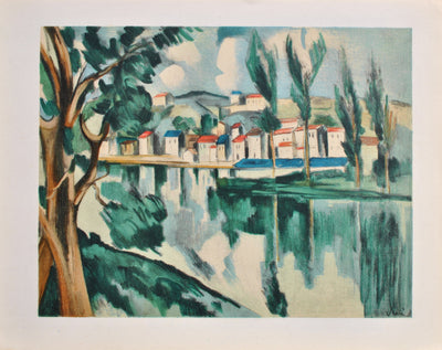 Maurice DE VLAMINCK : La Seine à Chatou, Lithographie originale (vue générale) - Crédit photo : Galerie Art.Paris