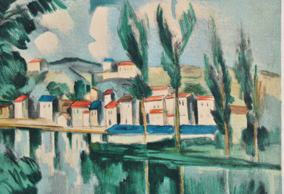 Maurice DE VLAMINCK : La Seine à Chatou, Lithographie originale (photo de détail 4) - Crédit photo : Galerie Art.Paris