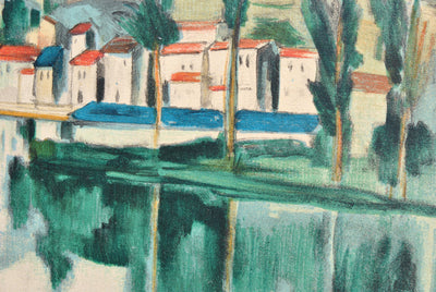 Maurice DE VLAMINCK : La Seine à Chatou, Lithographie originale (photo de détail 5) - Crédit photo : Galerie Art.Paris