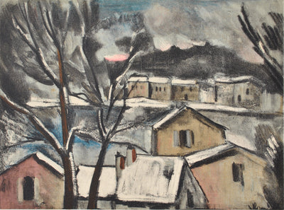 Maurice DE VLAMINCK : Paysage en hiver, Lithographie originale (photo de détail 3) - Crédit photo : Galerie Art.Paris