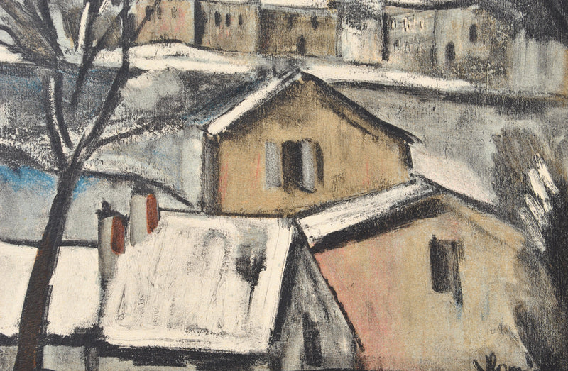 Maurice DE VLAMINCK : Paysage en hiver, Lithographie originale (photo de détail 4) - Crédit photo : Galerie Art.Paris