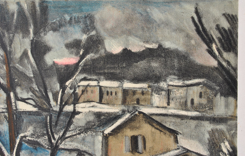 Maurice DE VLAMINCK : Paysage en hiver, Lithographie originale (photo de détail 6) - Crédit photo : Galerie Art.Paris