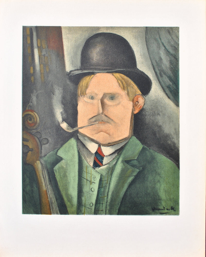 Maurice DE VLAMINCK : Autoportrait, Lithographie originale (vue générale) - Crédit photo : Galerie Art.Paris