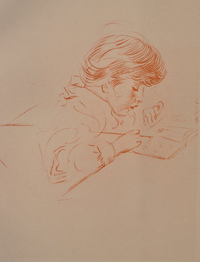 Paul César HELLEU : Croquis d'enfant, Héliogravure originale (photo de détail 2) - Crédit photo : Galerie Art.Paris