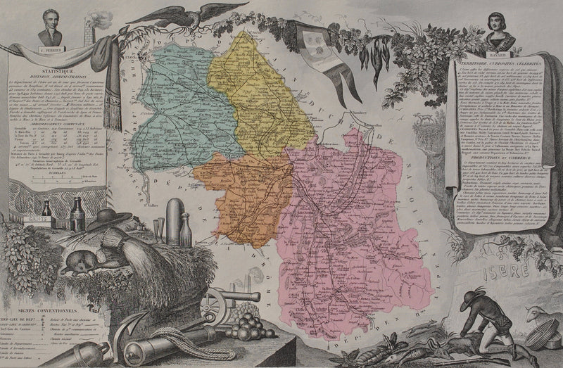 Victor LEVASSEUR : France, Carte ancienne de L&