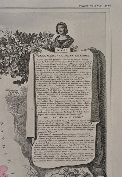 Victor LEVASSEUR : France, Carte ancienne de L'Isère, Gravure originale (photo de détail 9) - Crédit photo : Galerie Art.Paris