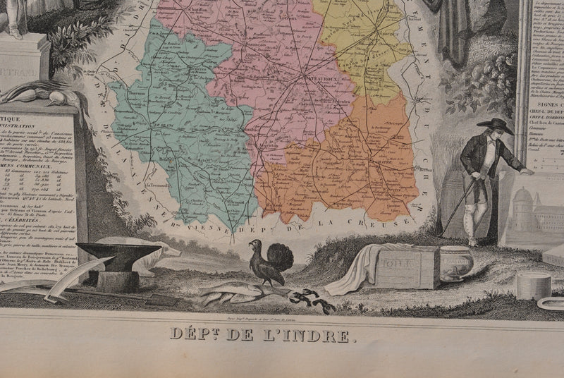 Victor LEVASSEUR : France, Carte ancienne de L&