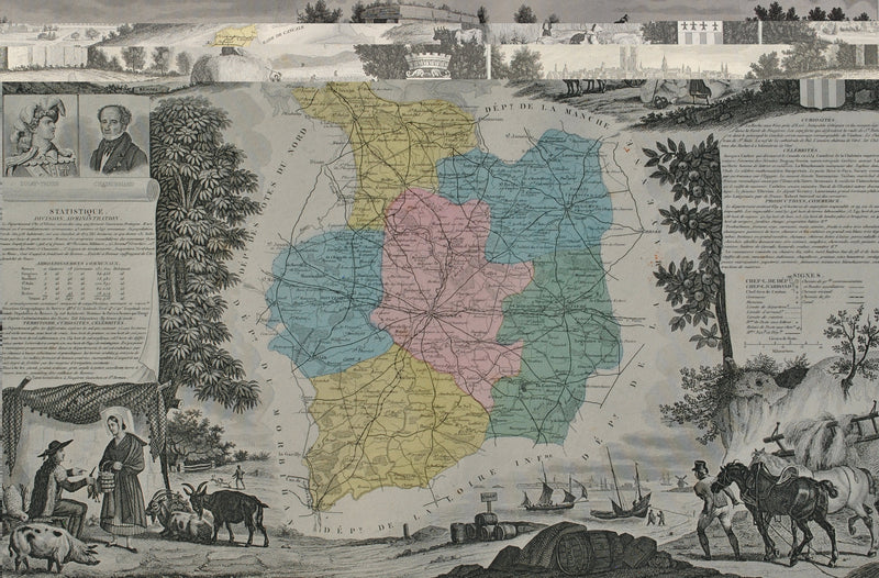 Victor LEVASSEUR : France, Carte ancienne d&