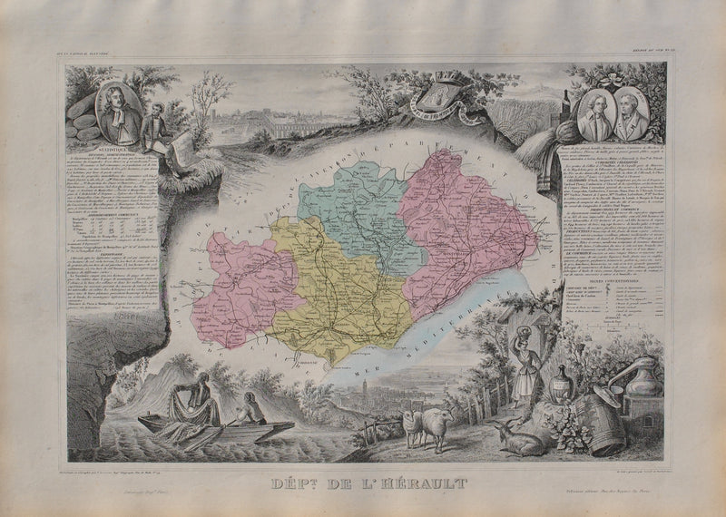 Victor LEVASSEUR : France, Carte ancienne de l&