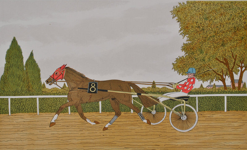 Vincent HADDELSEY : Le jockey, Lithographie originale (photo de détail 2) - Crédit photo : Galerie Art.Paris