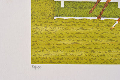 Vincent HADDELSEY : Course à Maison Laffite, Lithographie originale (photo de détail 4) - Crédit photo : Galerie Art.Paris