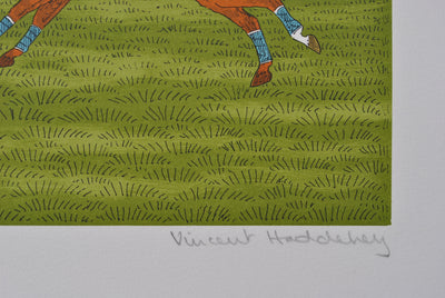 Vincent HADDELSEY : Le match de polo, Lithographie originale signée