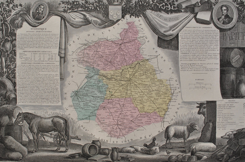 Victor LEVASSEUR : France, Carte ancienne d&