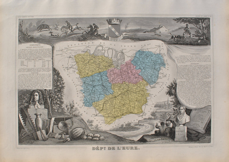 Victor LEVASSEUR : France, Carte ancienne de l&