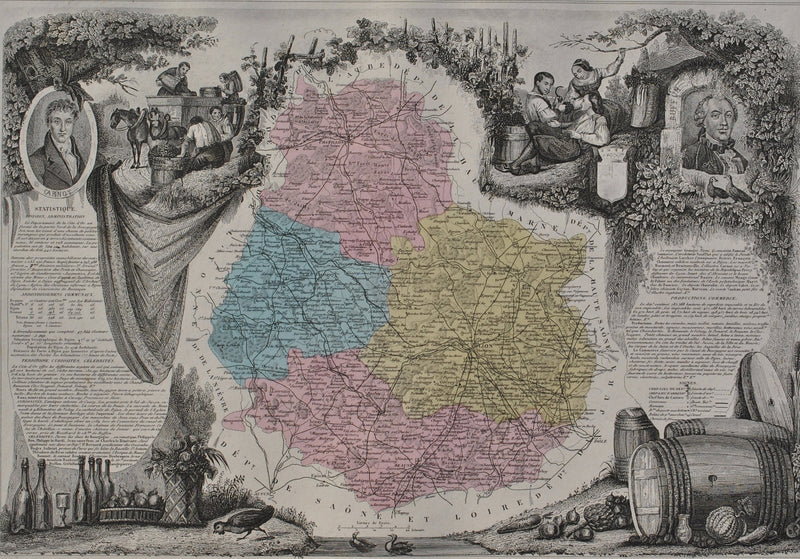 Victor LEVASSEUR : France, Carte ancienne de la Côte d&