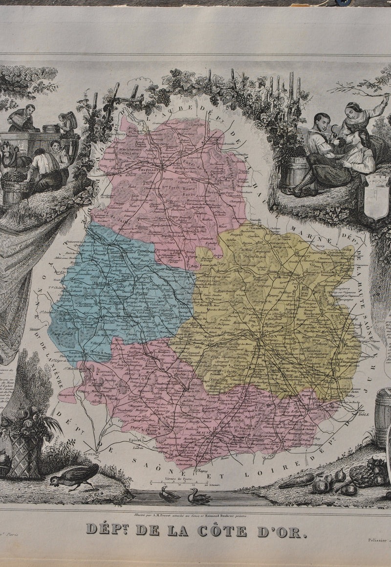 Victor LEVASSEUR : France, Carte ancienne de la Côte d&