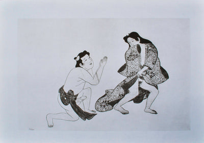 Honami KOYETSU : La demande de l'aman, Lithographie originale (vue générale) - Crédit photo : Galerie Art.Paris