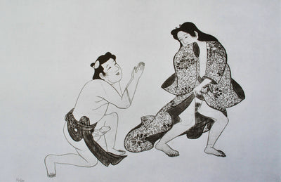 Honami KOYETSU : La demande de l'aman, Lithographie originale (photo de détail 2) - Crédit photo : Galerie Art.Paris