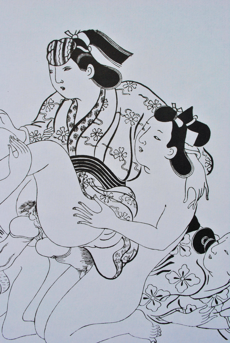 Sugimura JIHEI : Amour à quatr, Lithographie originale (photo de détail 5) - Crédit photo : Galerie Art.Paris