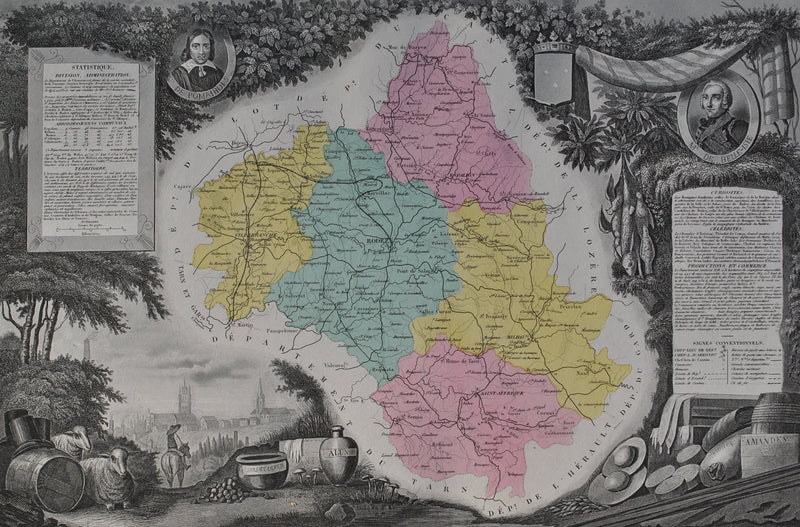 Victor LEVASSEUR : France, Carte ancienne de l&