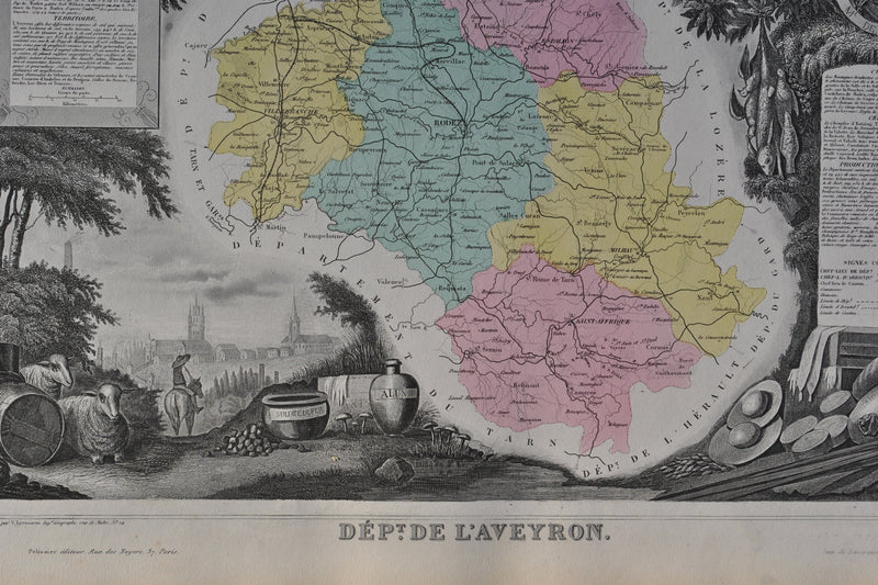 Victor LEVASSEUR : France, Carte ancienne de l&