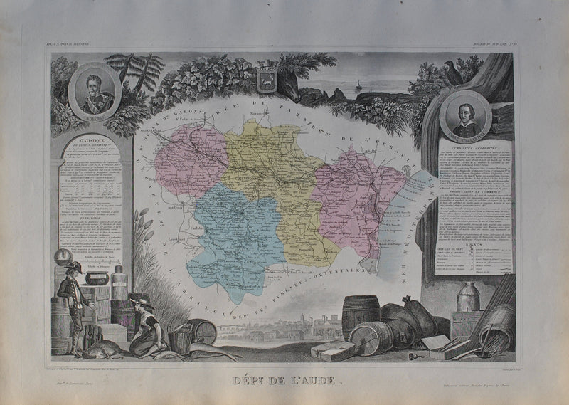 Victor LEVASSEUR : France, Carte ancienne de l&