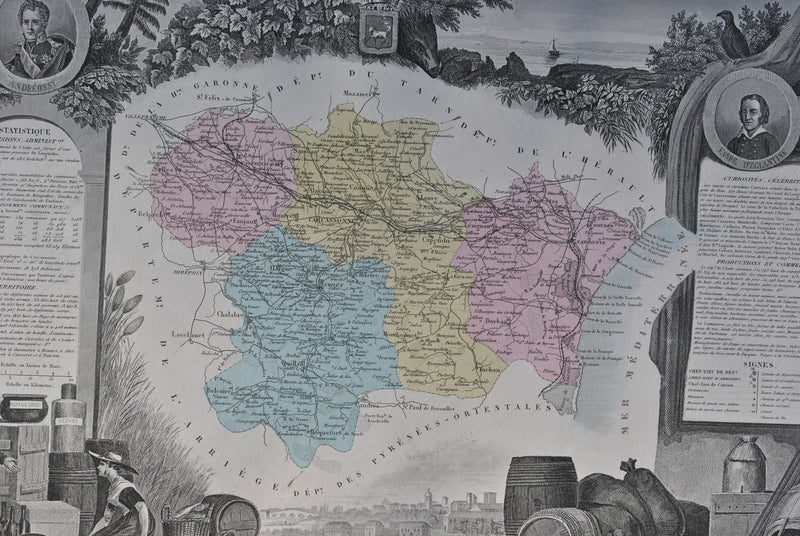 Victor LEVASSEUR : France, Carte ancienne de l&