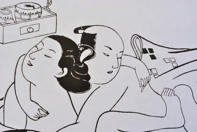 Torii KIYONOBU : Couple complic, Lithographie originale (photo de détail 5) - Crédit photo : Galerie Art.Paris