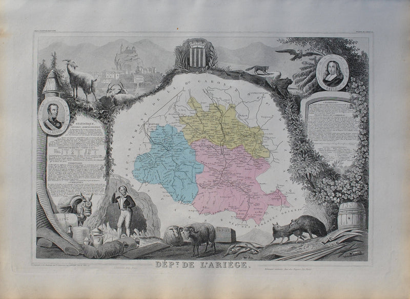 Victor LEVASSEUR : France, Carte ancienne de l&