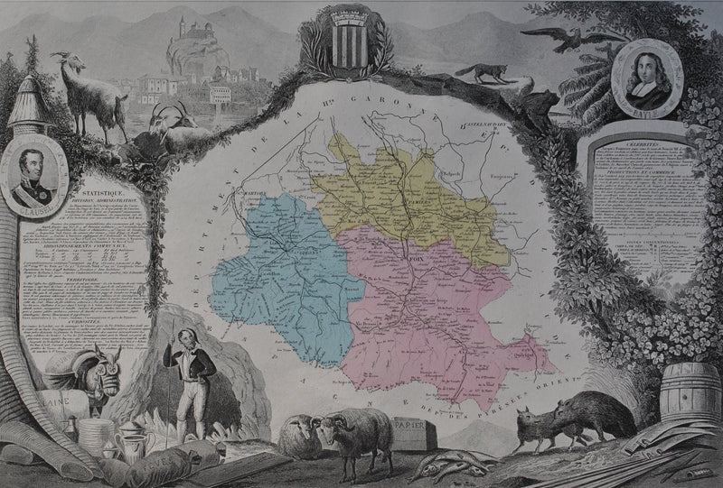 Victor LEVASSEUR : France, Carte ancienne de l&