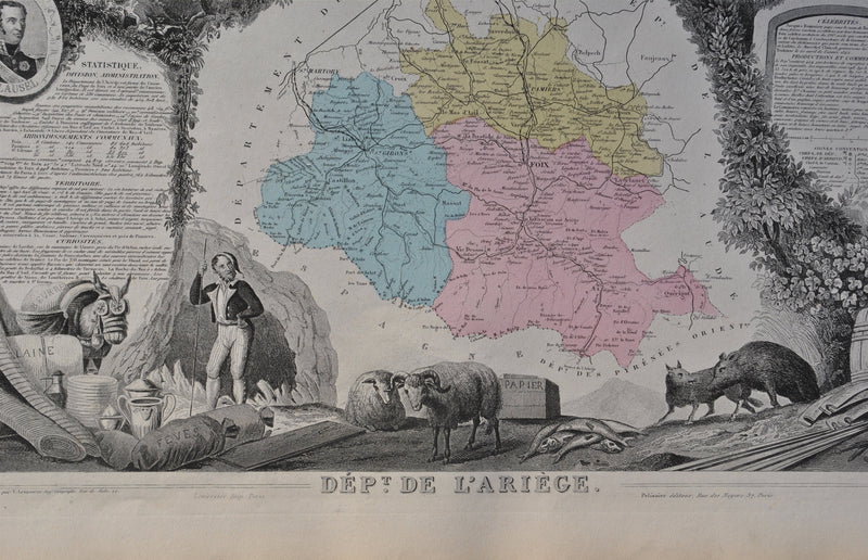 Victor LEVASSEUR : France, Carte ancienne de l&