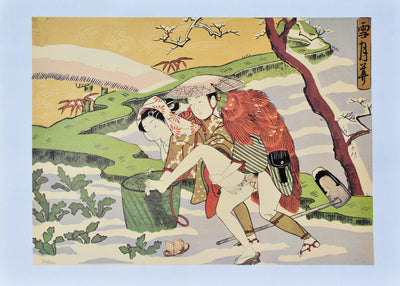 Suzuki HARUNOBU : La paysann, Lithographie originale (vue générale) - Crédit photo : Galerie Art.Paris