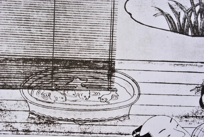 Suzuki HARUNOBU : Plaisir au jardi, Lithographie originale (photo de détail 6) - Crédit photo : Galerie Art.Paris