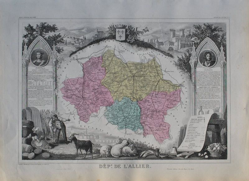 Victor LEVASSEUR : France, Carte ancienne de l&