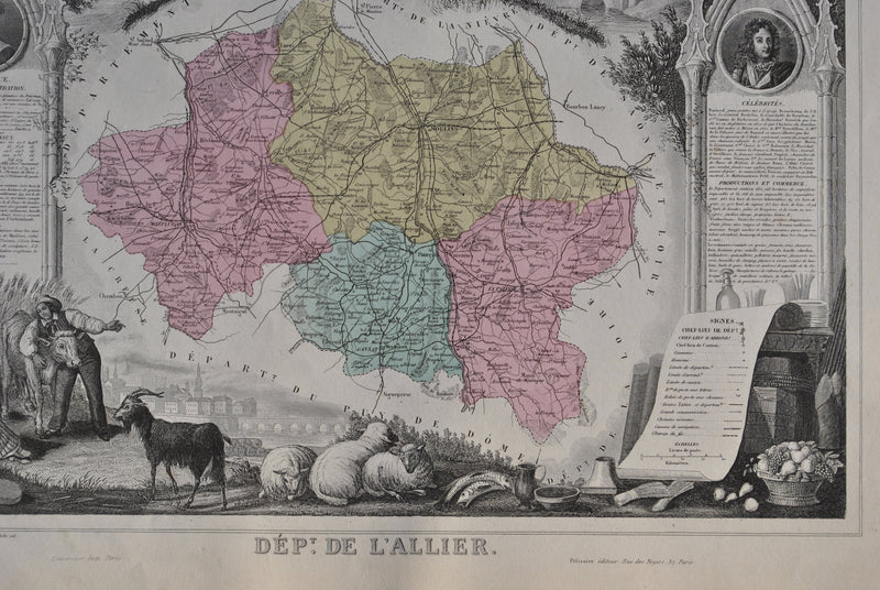 Victor LEVASSEUR : France, Carte ancienne de l&