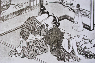 Suzuki HARUNOBU : La voyeus, Lithographie originale (photo de détail 4) - Crédit photo : Galerie Art.Paris